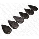 PY 087 Python leather Flat Teardrop 55x3mm Violet / 6pcs.
