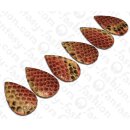 PY 088 Python leather Flat Teardrop 55x3mm Honey Suckle /...