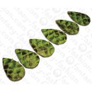 PY 091 Python leather Flat Teardrop 55x3mm Lime Green /...