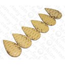 PY 098 Python leather Flat Teardrop 75x3mm Natural Matte...