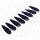 PY 112 Python leather Long Teardrop 63x20x8mm Navy Blue Shiny / 8pcs.