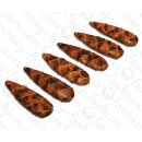 PY 113 Python leather Long Teardrop 63x20x8mm Tan Matte /...