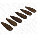 PY 114 Python leather Long Teardrop 63x20x8mm Kango Matte...