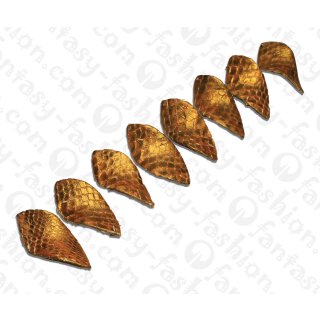 Python Leder Twisted Leaf 58x28x3mm Technique Color / 8pcs.
