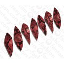 PY 127 Python leather Long Twisted Leaf 100x30x3mm Pink...