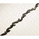 PY 137 Python leather S Shape 50x6mm Grey Matte