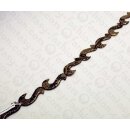 PY 138 Python leather S Shape 50x6mm Brown Shiny
