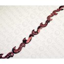 PY 139 Python leather S Shape 50x6mm Pink Shiny