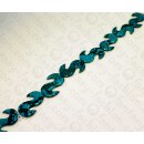 PY 140 Python leather S Shape 50x30x6mm Ocean Blue Shiny