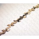 PY 141 Python leather S Shape 50x30x6mm Natural Shiny