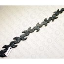 PY 143 Python leather S Shape 50x30x6mm Grey Lilac Matte