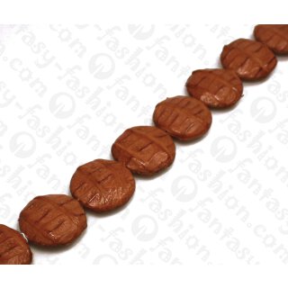 Crocodile leather Ufo 40mm_Brown / 10pcs.