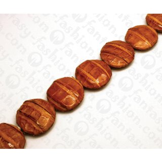 Crocodile leather Ufo 40mm_Light Brown / 10pcs.