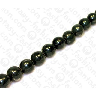 Fish leather Round Beads Resin Coated 15mm Moonless Night