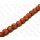 Fish leather Round Beads 15mm Orange Matte