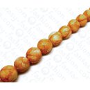 Fish leather Round Beads 20mm Light Brown Matte