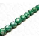 Fish leather Round Beads 20mm Green Matte