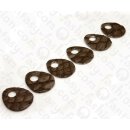 Fish leather Flat Teardrop with Calar and Silver 50x3mm...