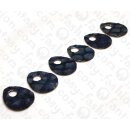 Fish leather Flat Teardrop with Calar and Silver 50x3mm...