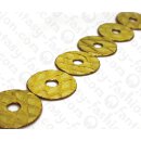 Fish leather Round Calar with Gold 60x4mm Yellow Matte