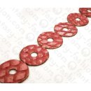 Fish leather Round Calar with Gold 60x4mm Pink Matte