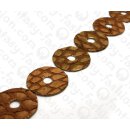 Fish leather Round Calar with Gold 60x4mm Brown Matte