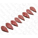 Fish leather Twisted Leaf 60x4mm Pink Matte