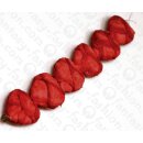 Fish leather Heart Shape 25x25mm Red Matte