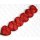 Fish leather Heart Shape 25x25mm Red Matte