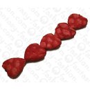 Fischleder Herz Form 35x35x16mm Red Matte