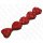Fischleder Herz Form 35x35x16mm Red Matte