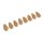 Rochenleder Tropfen flach / ca. 35x4mm / Light Beige / 8pcs.