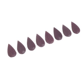 Stingray flat teardrops / ca. 35x4mm / Violet / 8pcs.