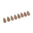 Rochenleder Tropfen flach / ca. 35x4mm / Beige / 8pcs.