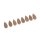 Rochenleder Tropfen flach / ca. 35x4mm / Beige / 8pcs.