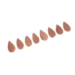 Rochenleder Tropfen flach / ca. 35x4mm / Copper / 8pcs.