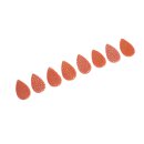 Rochenleder Tropfen flach / ca. 35x4mm / Orange / 8pcs.
