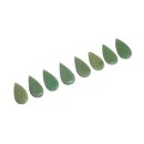 Rochenleder Tropfen flach / ca. 35x4mm / Apple Green / 8pcs.