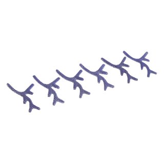 Rochenleder  branches / ca.90mm / Cobalt Blue / 6pcs.