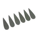 Stingray leather lang flach / ca.70x25mm / Avocado Green...