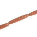 Stingray leather long rounded / ca.72x14mm / Orange / 6pcs.