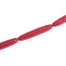 Stingray leather long rounded / ca.72x14mm / Red / 6pcs.