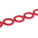 Stingray leather flat ring / ca.65mm / Red Non-Polished /...