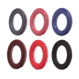 Stingray leather  flat ring / ca.65mm / 6pcs.