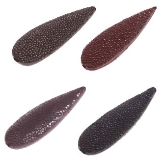 Rochenleder teardrops long / ca.65x25mm / 6pcs.