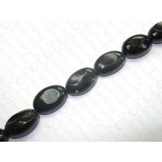 Horn irregular oval dented black ld ca. 25x16x12mm
