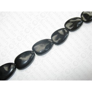 Horn irregular Teardrop dented black ca.28x19x7mm
