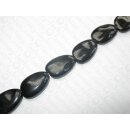 Horn irregular Teardrop dented black ca.28x19x7mm