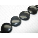 Horn Disk flat unregular round black ca. 30x9mm