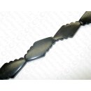 Horn Rhomb w.waves on two edge black ca. 40x20x5mm